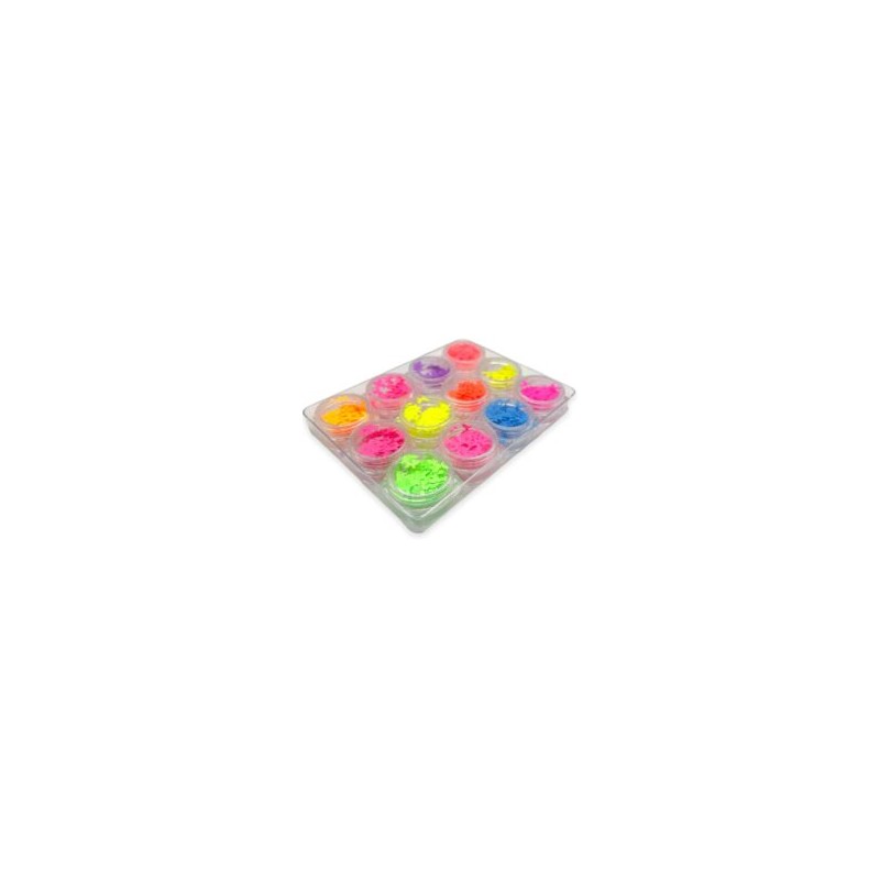 Decoracion uñas | Mariposas Neon | 12 Botecitos