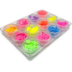 Decoracion uñas | Mariposas Neon | 12 Botecitos