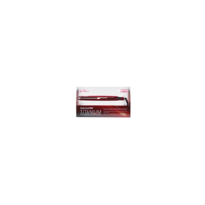 Plancha de cabello BaBylissPRO Titanium roja